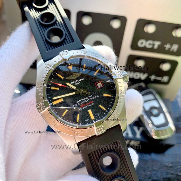New Style Breitling Avenger Blackbird Black Face Watch 44mm